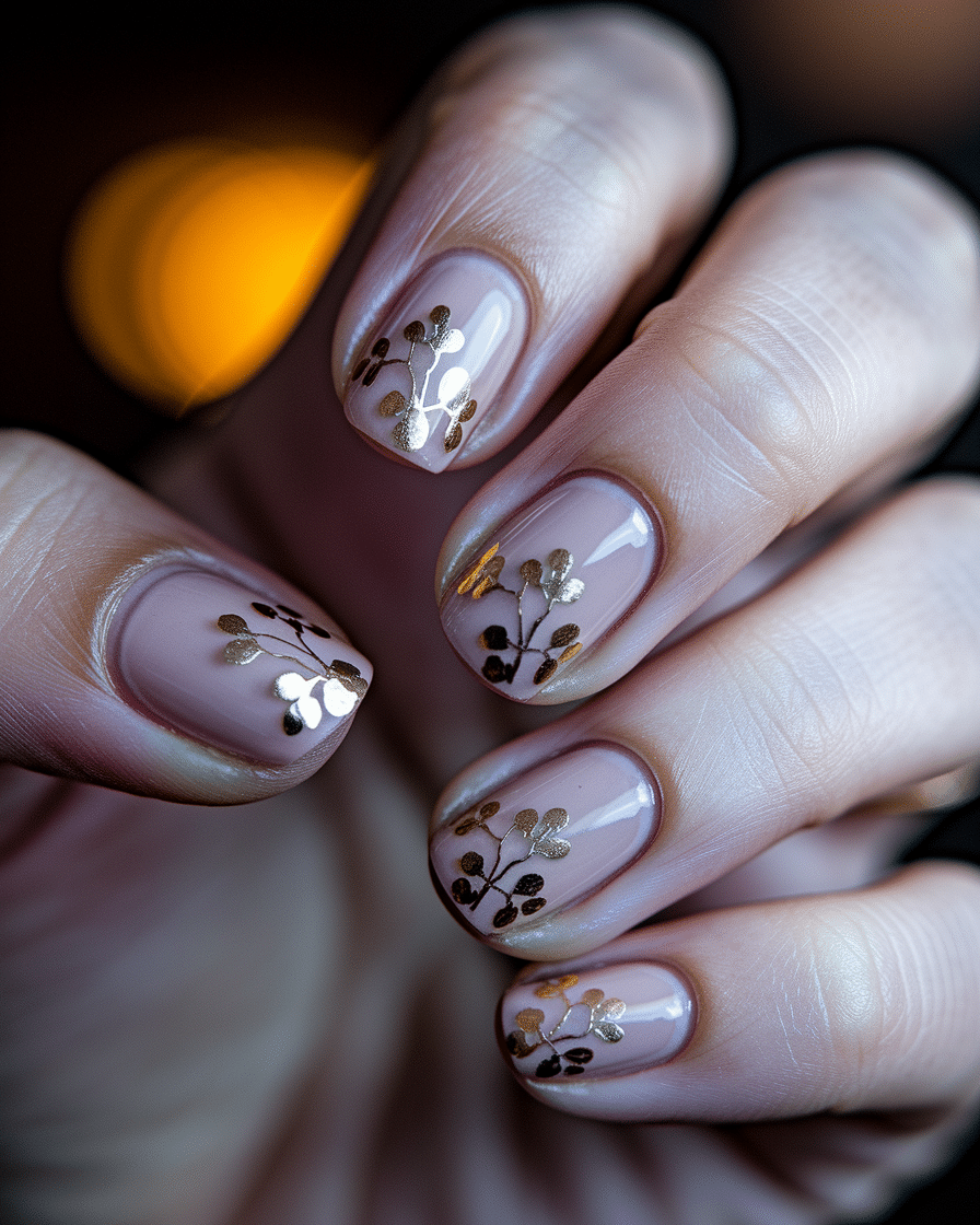 Golden Flower Nail Art Ideas for a Glamorous and Timeless Manicure