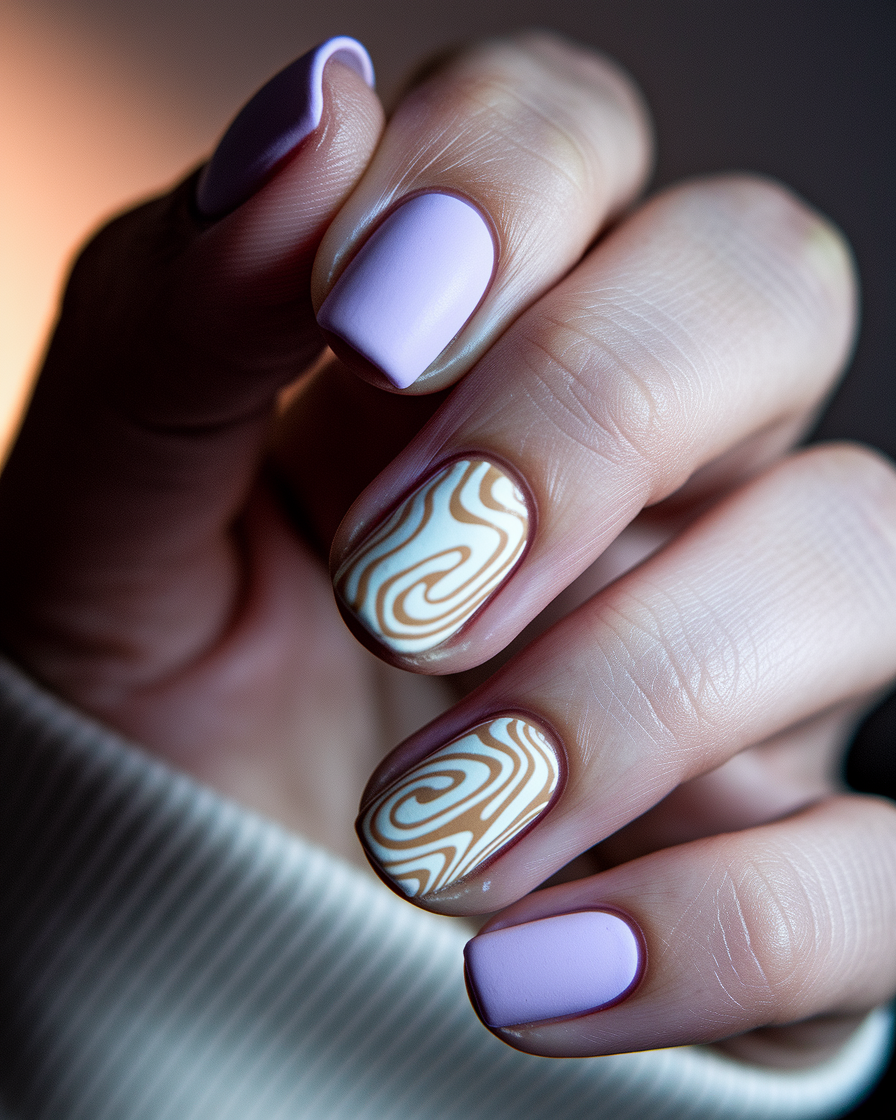 0010_3_a-close-up-photograph-captures-the-intri_s9Jt_uIwQEusy-5PRmB40Q_LPCt2rs-Q_W9uNDrWhAMDA Soft Neutral Nail Designs with a Pop of Color: The Subtle Art of Lilac and Latte Tones