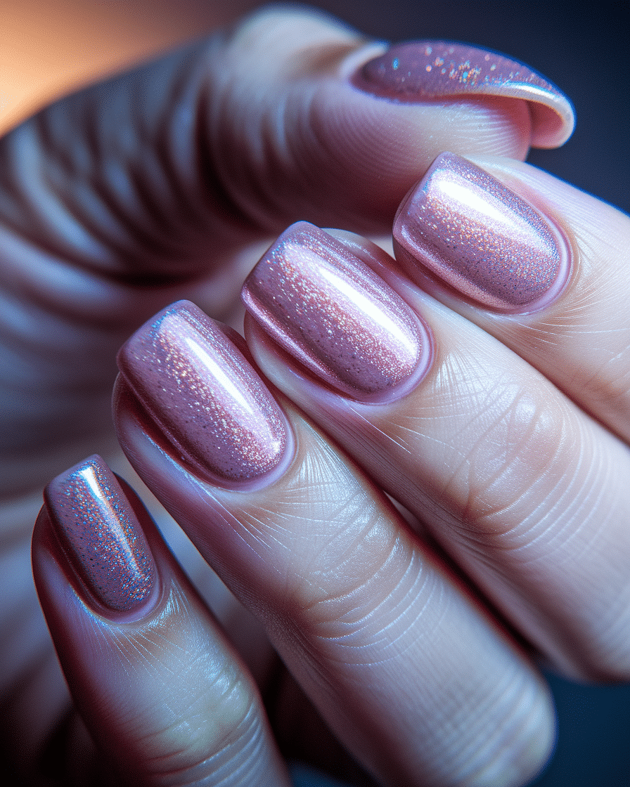 Elegant Nail Designs with Glitter Ombre for a Timeless Look
