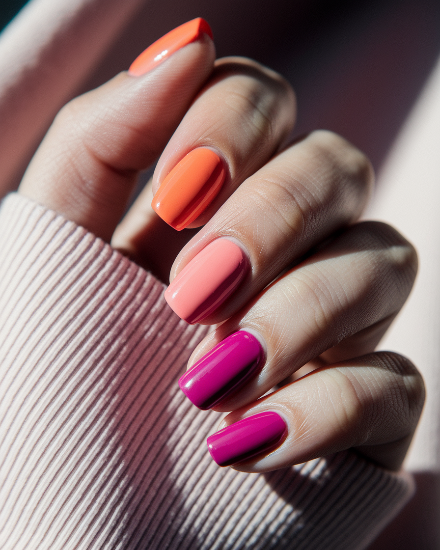 0010_3_a-close-up-photograph-of-a-beautifully-m_mKy5dh3hSFeDSah4l6sEwA_Th4U-YcGQECqlgCCy9jPdg_cover Ombre Gradient Nail Designs Inspired by Sunset Colors