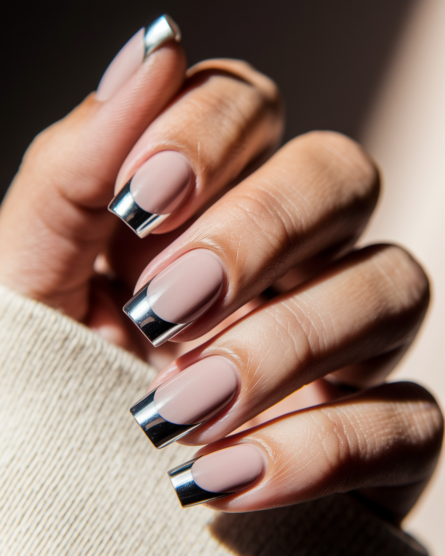 The Rise of Chrome French Tip Nails: A Trend That Combines Elegance and Edge