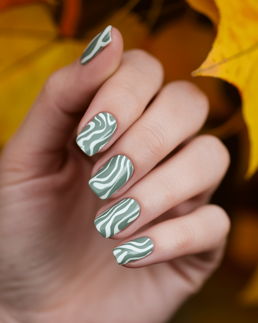 0011_1_a-close-up-photograph-of-a-beautiful-han_-0xAM8QqRRymmjQq7TrpeA_TTBqNxx3RwqvbXmD_fCz4A Elegant Abstract Nail Designs with a Sage Green Twist