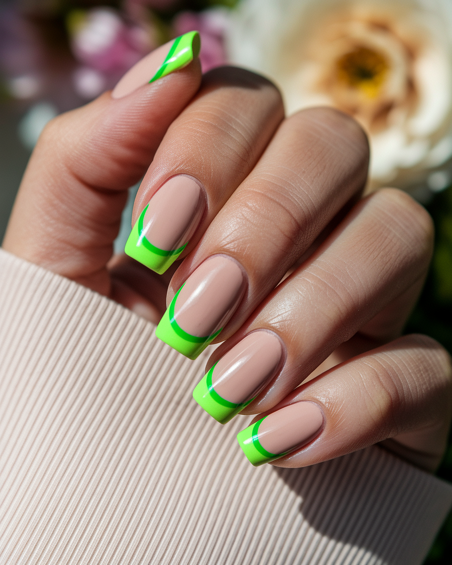 0011_2_a-close-up-photograph-captures-a-beautif_j3SMZTj9TS2BISQMA7Kbsw_8yPUApewTmOqTinKRljsKA The Freshest Nail Trend: Why Green French Tips Are Taking Over This Season